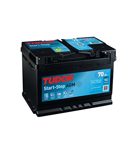 Tudor TK700 Batería de coche Tudor 70Ah 760A, AGM, Apta para coches con sistema Start-Stop - Automóvil de turismo