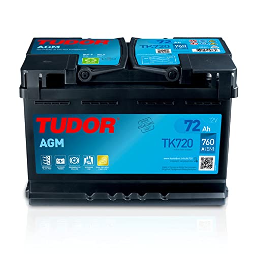 Tudor TK720 Batería de coche Tudor 72Ah 760A, AGM, Apta para coches con sistema Start-Stop
