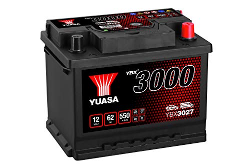 Yuasa YBX3027 Batería de coche SMF Starter recargable 12V 60Ah 550A