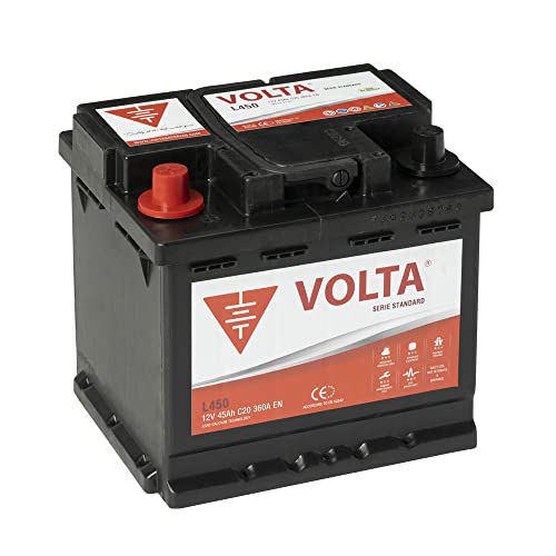 Volta baterías Bateria de Coche Standard 45Ah 360A para Automóvil de turismo - Borne +Izq - Medidas Largo 207 x Ancho 175 x Alto 190 mm con 2 años de Garantía - Fabricación Europea.