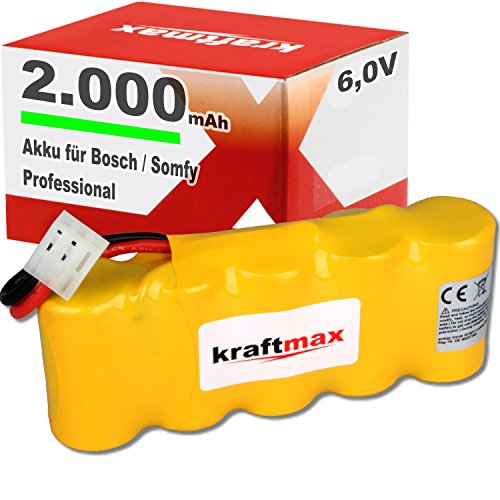 Kraftmax bateria 6v RC para Bosch SOMFY K8/K10/K12 - con 2000mAh de Potencia - bateria Coche RC con la Nueva tecnología NIMH con más del 42% de Potencia en comparación con la batería con 1400 mAh
